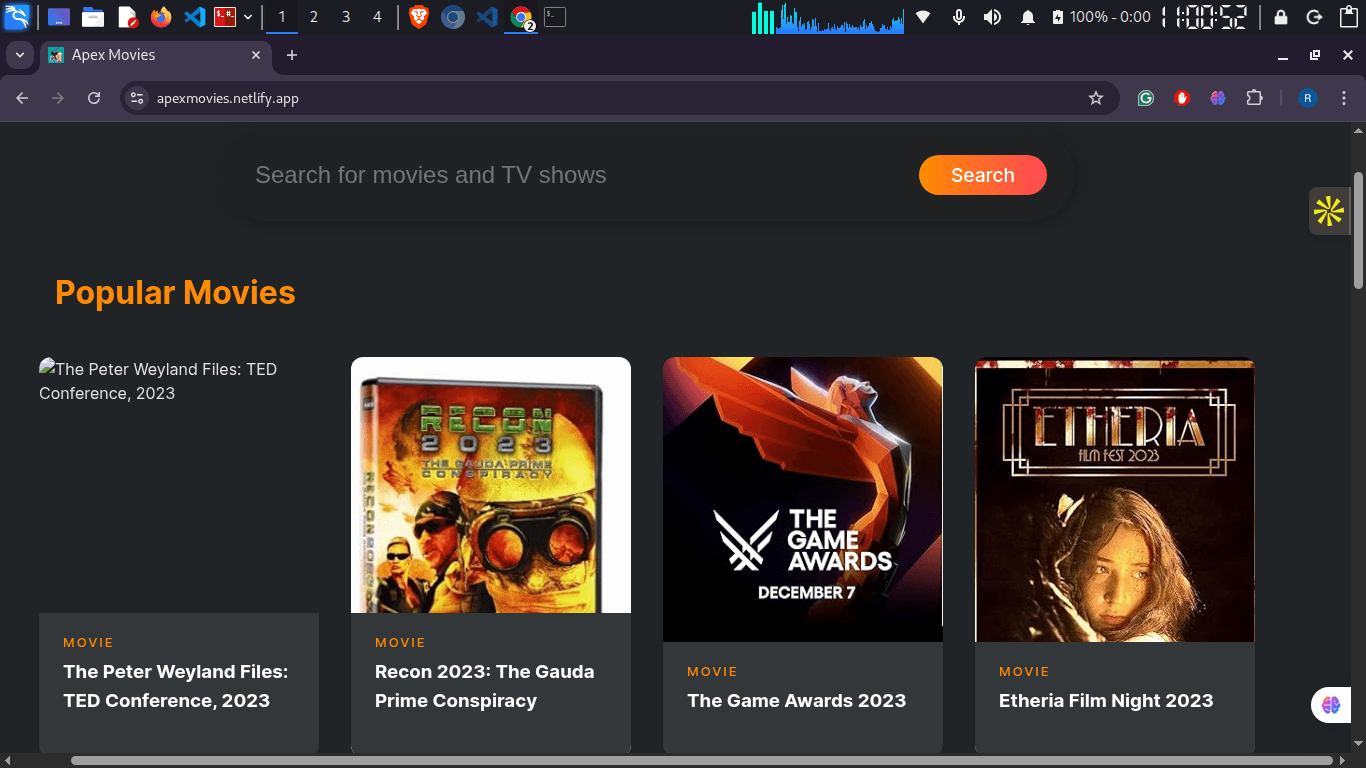 Apex Movies — Movie Discovery App